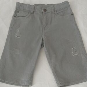 H&M boys denim gray ripped distressed shorts size 4 (9-10)